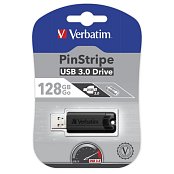 128GB USB Flash 3.0 PinStripe VERBATIM
