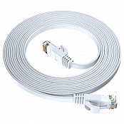 Kabel GoGEN síťový (RJ45), plochý, CAT6, 1m - bílý