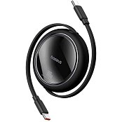 Navíjecí kabel USB-C/USB-C 1m 100W černý