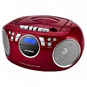 Radiomagnetofon s CD Hyundai TRC 788 AU3RS, červená/stříbrná