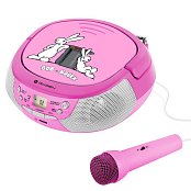 Radiopřijímač s CD GoGEN BOB A BOBEK PŘEHRÁVAČ, růžový