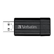 16GB USB Flash 2.0 PinStripe Bk VERBATIM