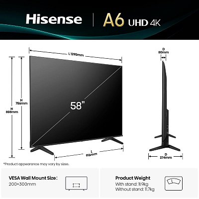 58A6Q LED TV HISENSE