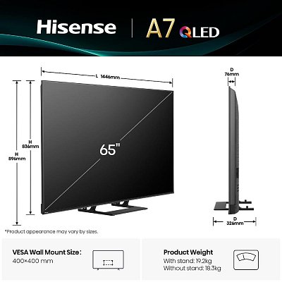 65A7Q QLED TV HISENSE