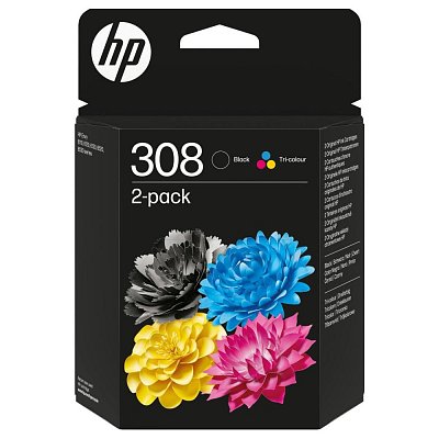 6L6S6UE 2-pack black/color ink No.308 HP