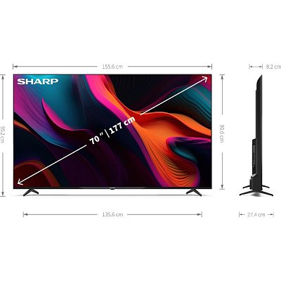 70GL4260E LED GOOGLE FRAMELESS TV SHARP