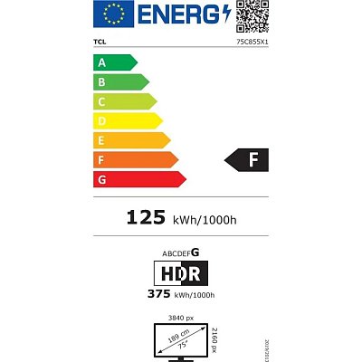 75C855 QLED TV Mini LED 144Hz TCL