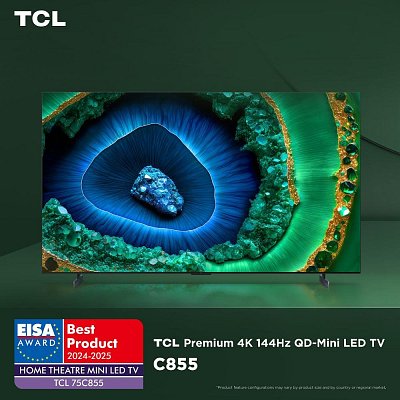 75C855 QLED TV Mini LED 144Hz TCL