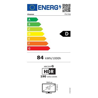 75U7NQ Mini LED QLED SMART TV HISENSE