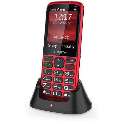 A930 GPS Senior červený+nab.st. ALIGATOR