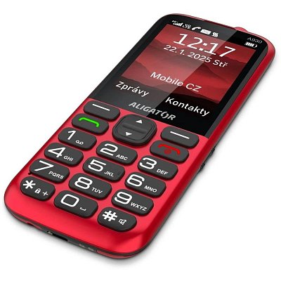 A930 GPS Senior červený+nab.st. ALIGATOR
