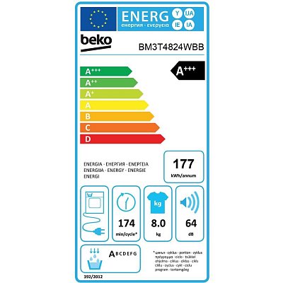 BM3T4824WBB SUŠIČKA PRÁDLA BEKO
