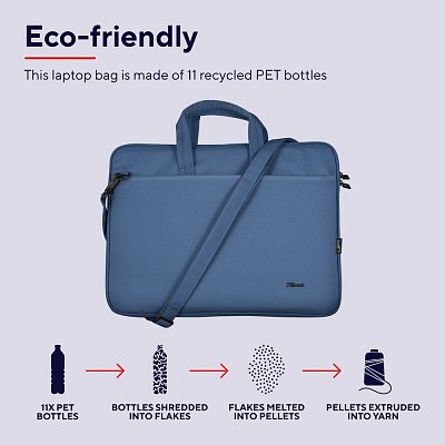BOLOGNA LAPTOP BAG 16'' ECO BLUE TRUST