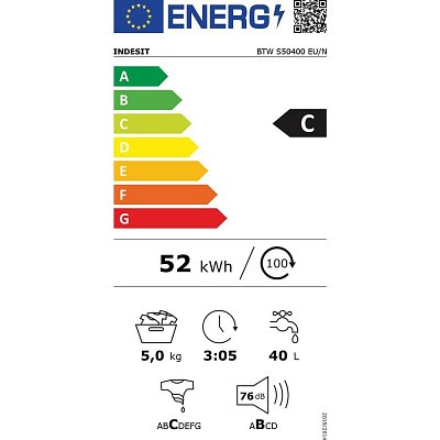 BTW S50400 EU/N PRAČKA VRCH. PL. INDESIT