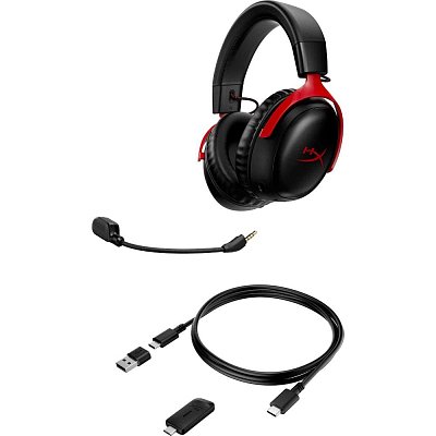 Cloud III WRL Gam Headset RED/BK HYPERX