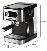 Espresso kávovar pákový - černý - DOMO DO1138K