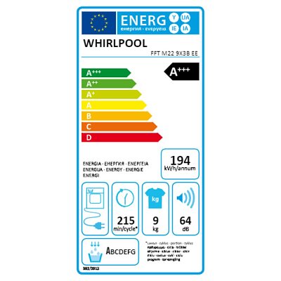 FFT M22 9X3B EE SUŠIČKA PRÁDLA WHIRLPOOL