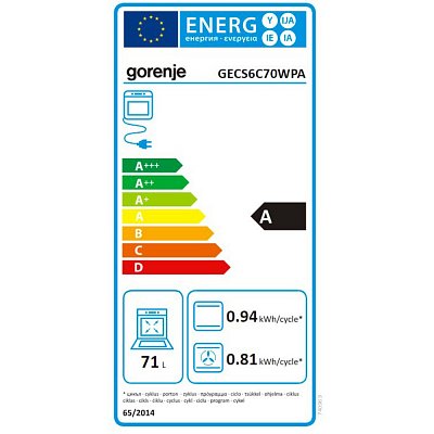 GECS6C70WPA SPORÁK SKLOKERAMICKÝ GORENJE