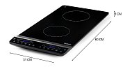 Indukční vařič - vertikální dvouplotýnka - DOMO DO30211IP