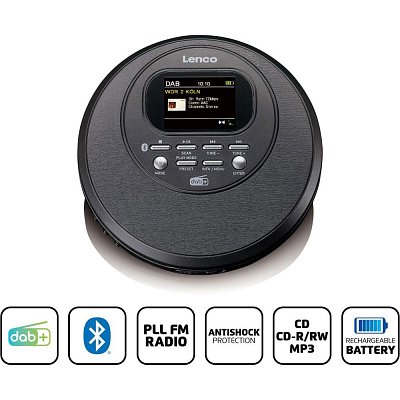 Lenco CD-500BK discman BT, rádio DAB+/FM