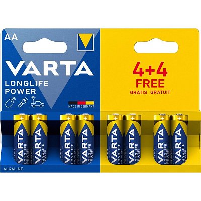 LR6 4+4BP AA Longlife Power VARTA
