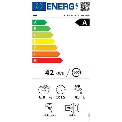 LTR7C563AC PRAČKA VRCHEM PLNĚNÁ AEG