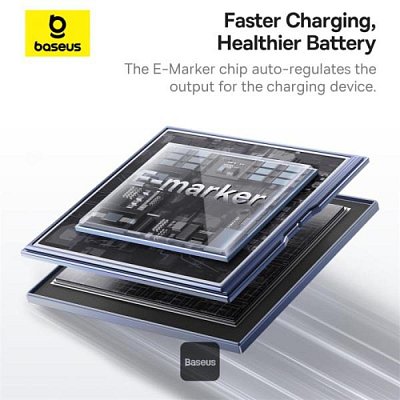 Magnet. kabel USB-C/USB-C 1m 100W černý