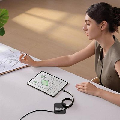 Magnet. kabel USB-C/USB-C 1m 100W černý