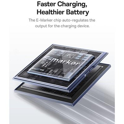 Magnet. kabel USB/USB-C 1m 100W černý