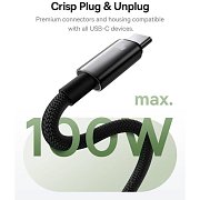 Magnet. kabel USB/USB-C 1m 100W černý