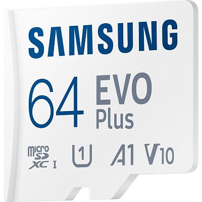 MicroSDXC 64GB EVO Plus + SD adp SAMSUNG