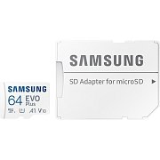 MicroSDXC 64GB EVO Plus + SD adp SAMSUNG
