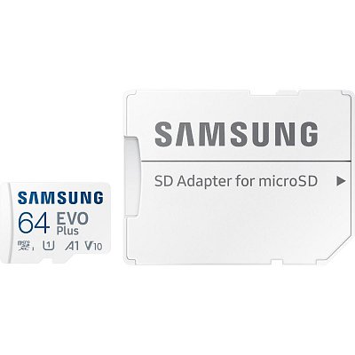 MicroSDXC 64GB EVO Plus + SD adp SAMSUNG
