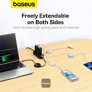 Navíjecí kabel USB-C/USB-C 1m 100W černý