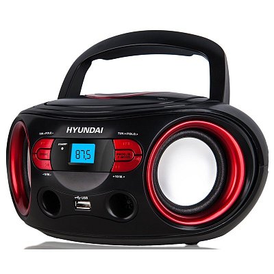 Radiopřijímač s CD Hyundai TRC 533 AU3BR, černá/červená