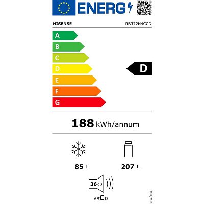RB372N4CCD CHLADNIČKA KOMBI HISENSE