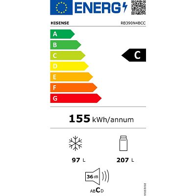 RB390N4BCC CHLADNIČKA KOMBI HISENSE
