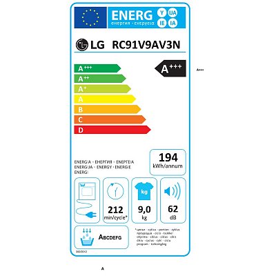 RC91V9AV3N SUŠIČKA PRÁDLA LG