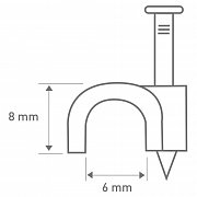 RCC 6 kabel. příchytka 6mm 40ks RETLUX