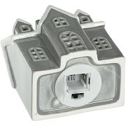 RXL 501 Šedý porc. domek 1 LED WW RETLUX