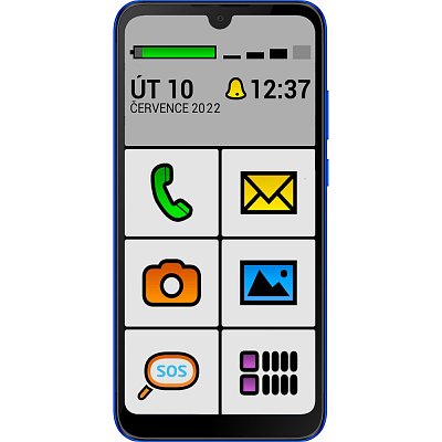 S6100 SENIOR 2/32 GB modrý ALIGATOR