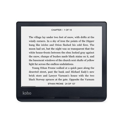 Sage BW 8'' HD flush E Ink BK KOBO