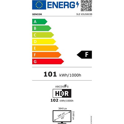 SLE 65US803B WEBOS SMART TV SENCOR
