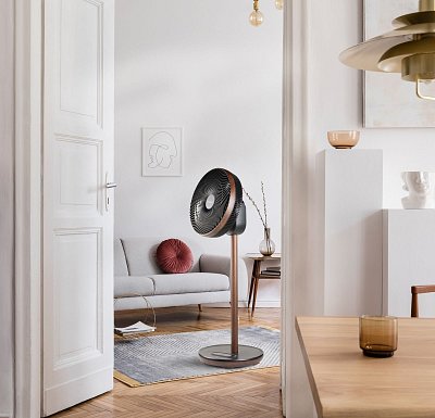 Stojanový ventilátor s 3D oscilací - Wood Style - DOMO DO8155