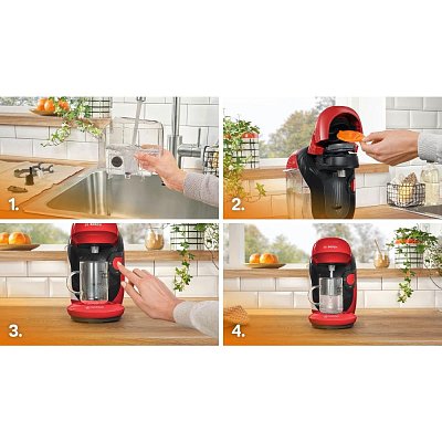 TAS113E STYLE TASSIMO ČERVENO-ČERN BOSCH