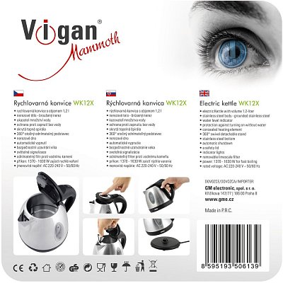 WK12X RYCHLOVARNÁ KONVICE VIGAN