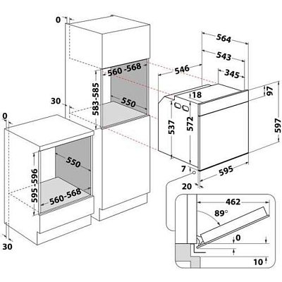 WOI4S8CM1SBA VESTAVNÁ TROUBA WHIRLPOOL