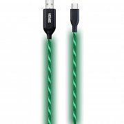 YCU 341 GN LED USB C kabel / 1m YENKEE