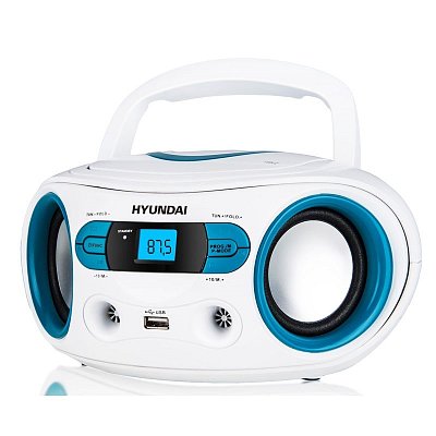 Radiopřijímač s CD Hyundai TRC 533 AU3WBL, bílá/modrá
